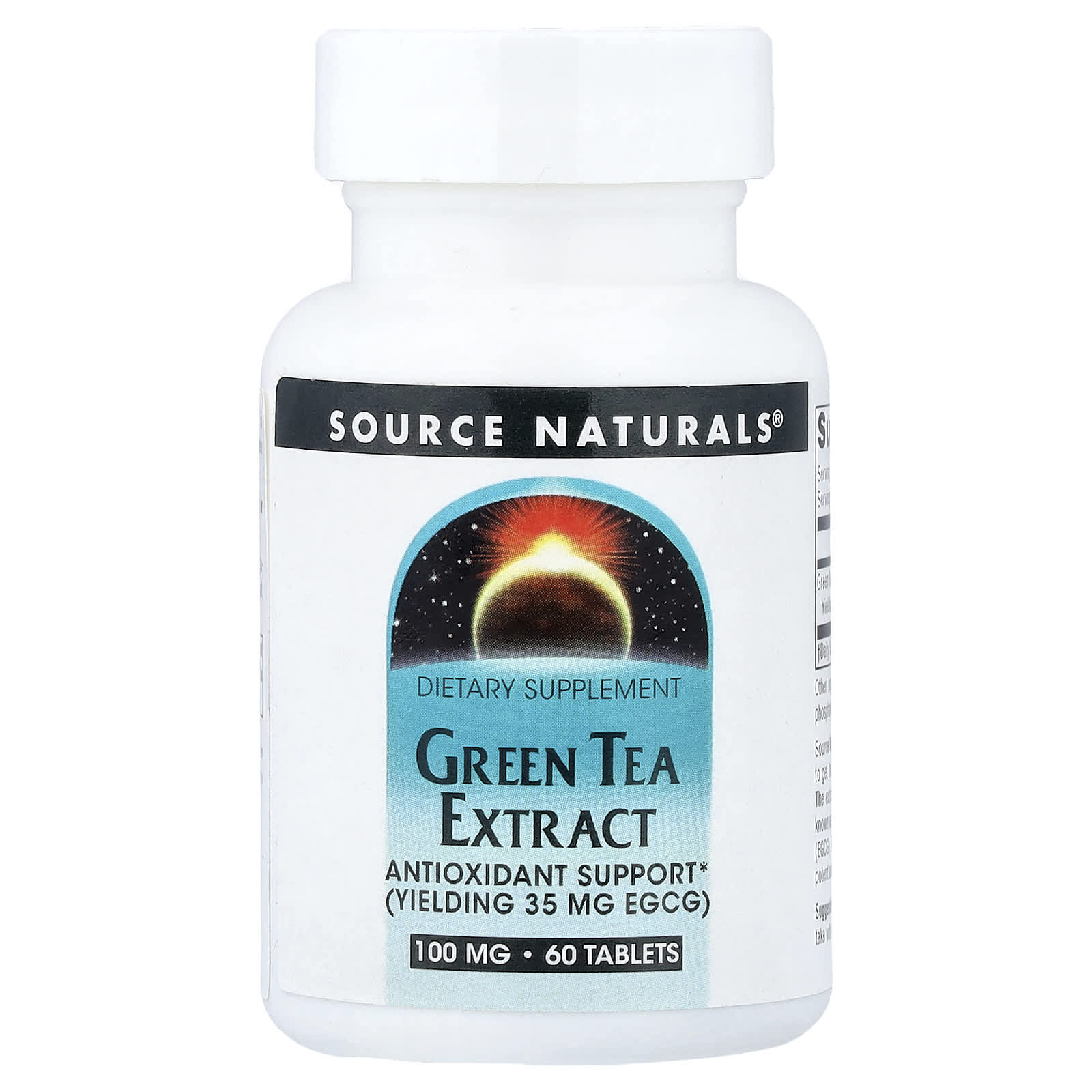 Зеленый чай Source Naturals Extract, 100 мг, 60 таблеток