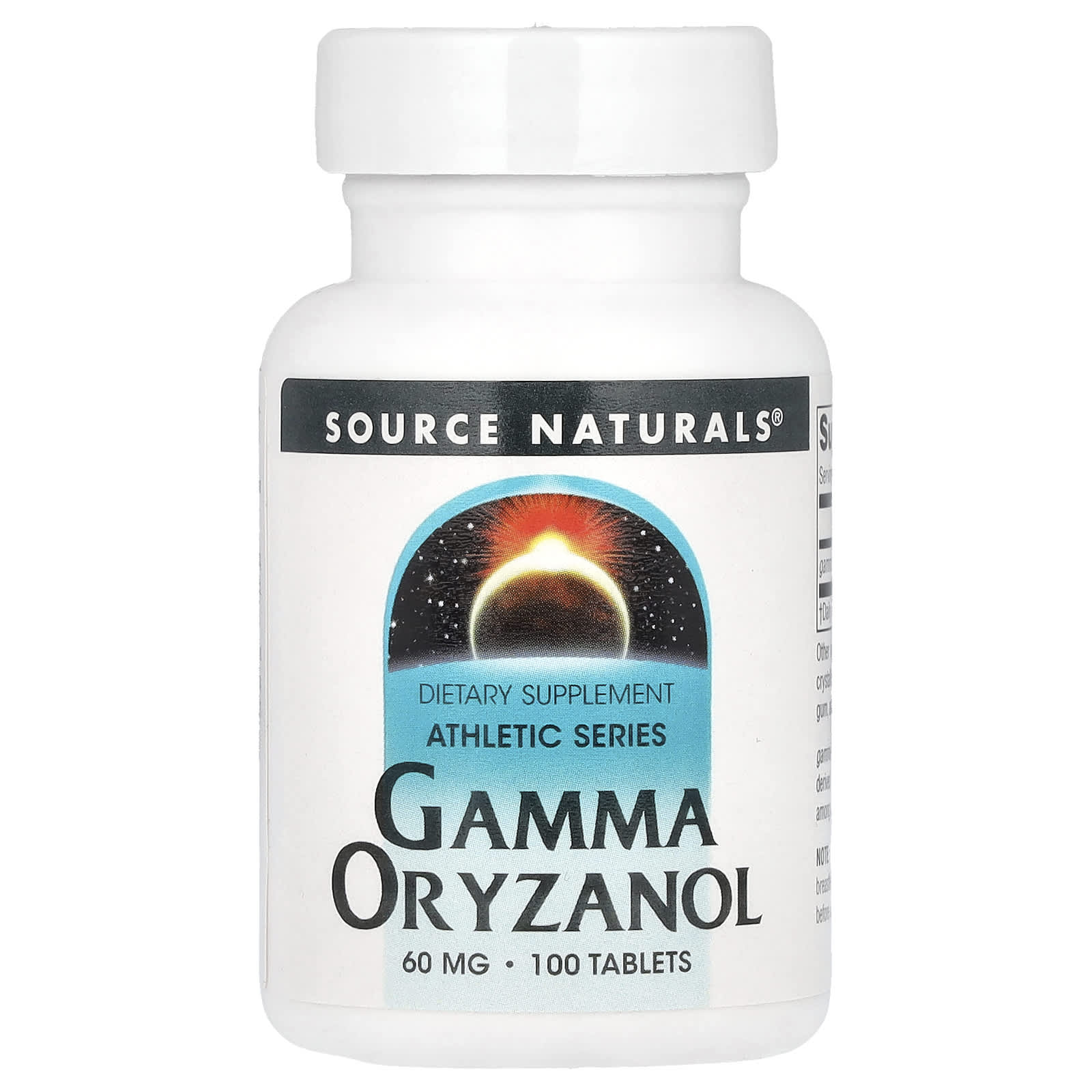 Гамма-оризанол Source Naturals Gamma Oryzanol, 60 мг, 100 таблеток