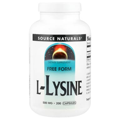 L-лизин Source Naturals L-Lysine, 500 мг, 200 капсул