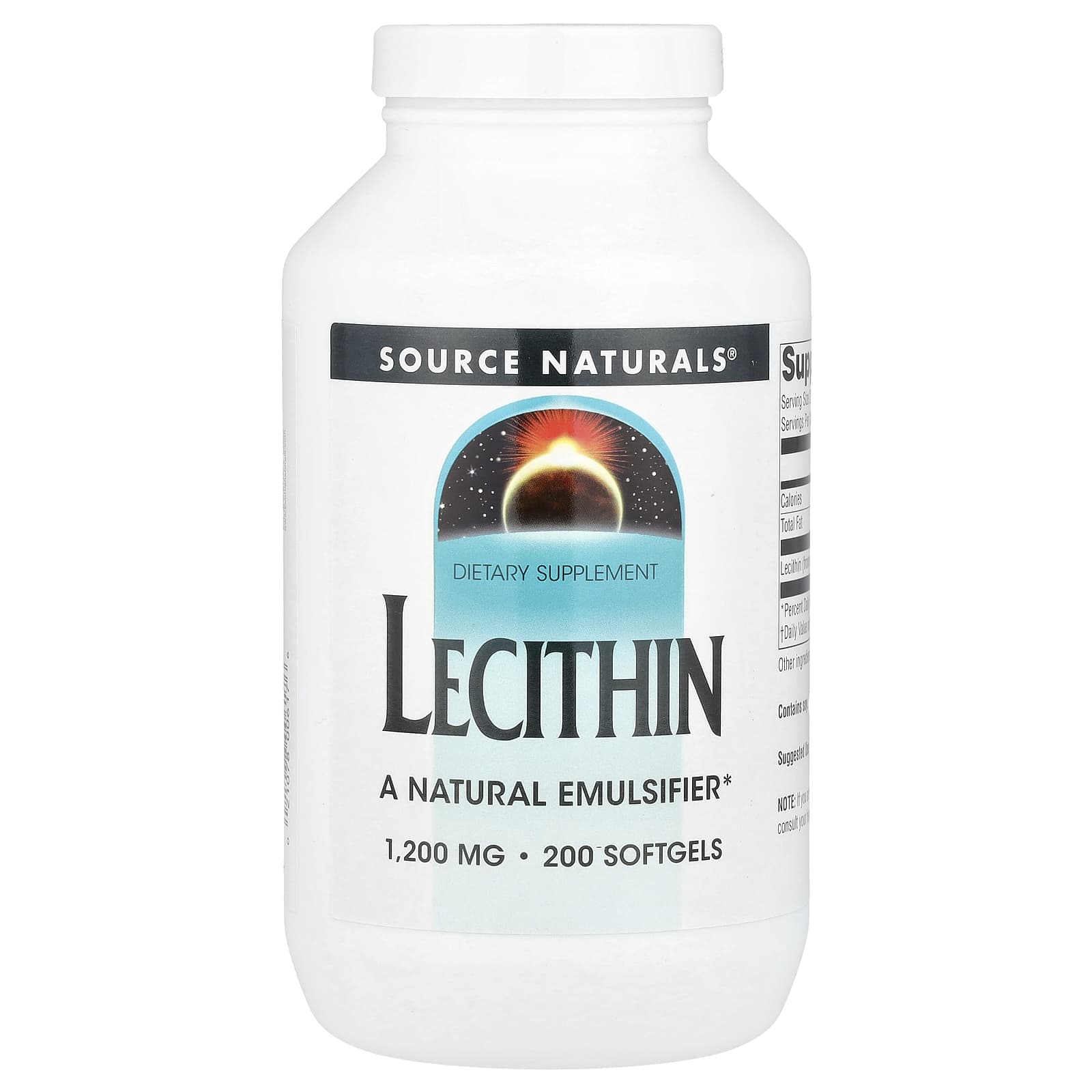 Лецитин Source Naturals, 1200 мг, 200 мягких капсул