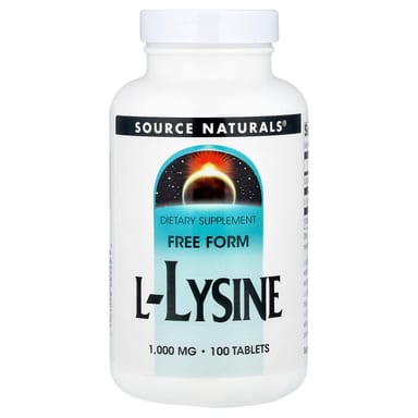L-лизин Source Naturals L-Lysine, 1000 мг, 100 таблеток
