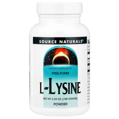 L-лизин Source Naturals L-Lysine Powder, 100 г, порошок