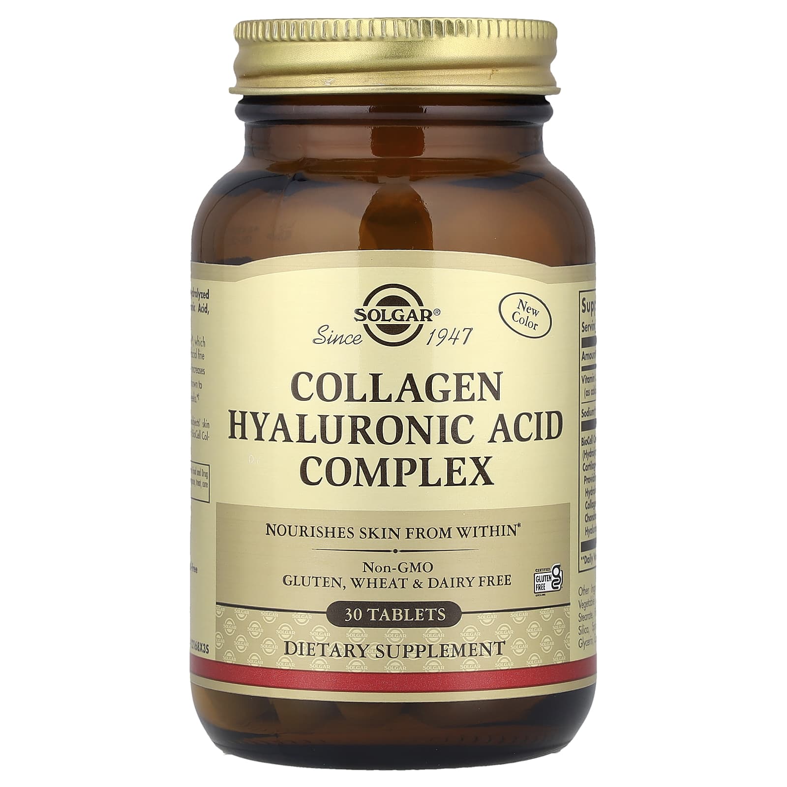 Гиалуроновая кислота Solgar Collagen Complex, 30 таблеток