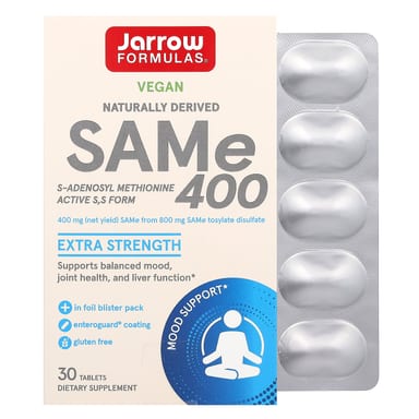 SAMe Jarrow Formulas, 400 мг, 30 таблеток