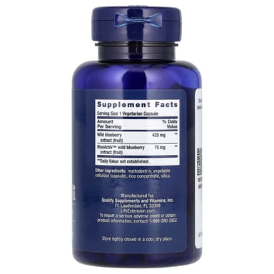 Экстракт черники Life Extension Capsules, 60 растительных капсул