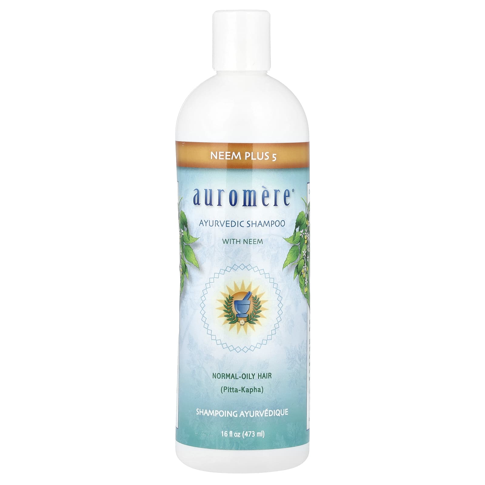 Шампунь Auromere Neem Plus 5 Ayurvedic with Neem, 473 мл