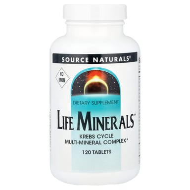 Минерал Source Naturals Life™ No Iron, 120 таблеток