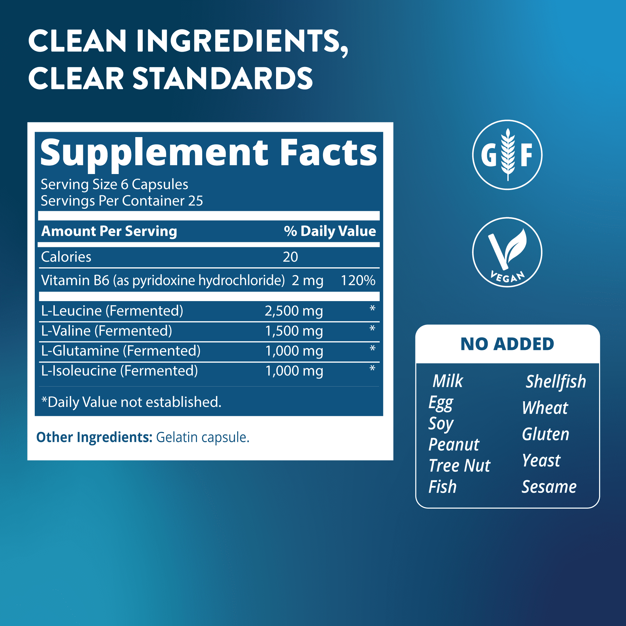 BCAA MRM Nutrition +G™ 6000, 150 капсул — фото 3