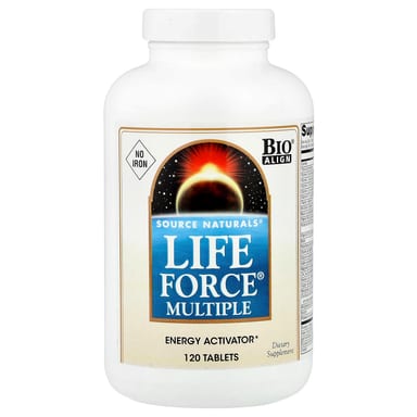 Железо Source Naturals Life Force Multiple® No, 120 таблеток