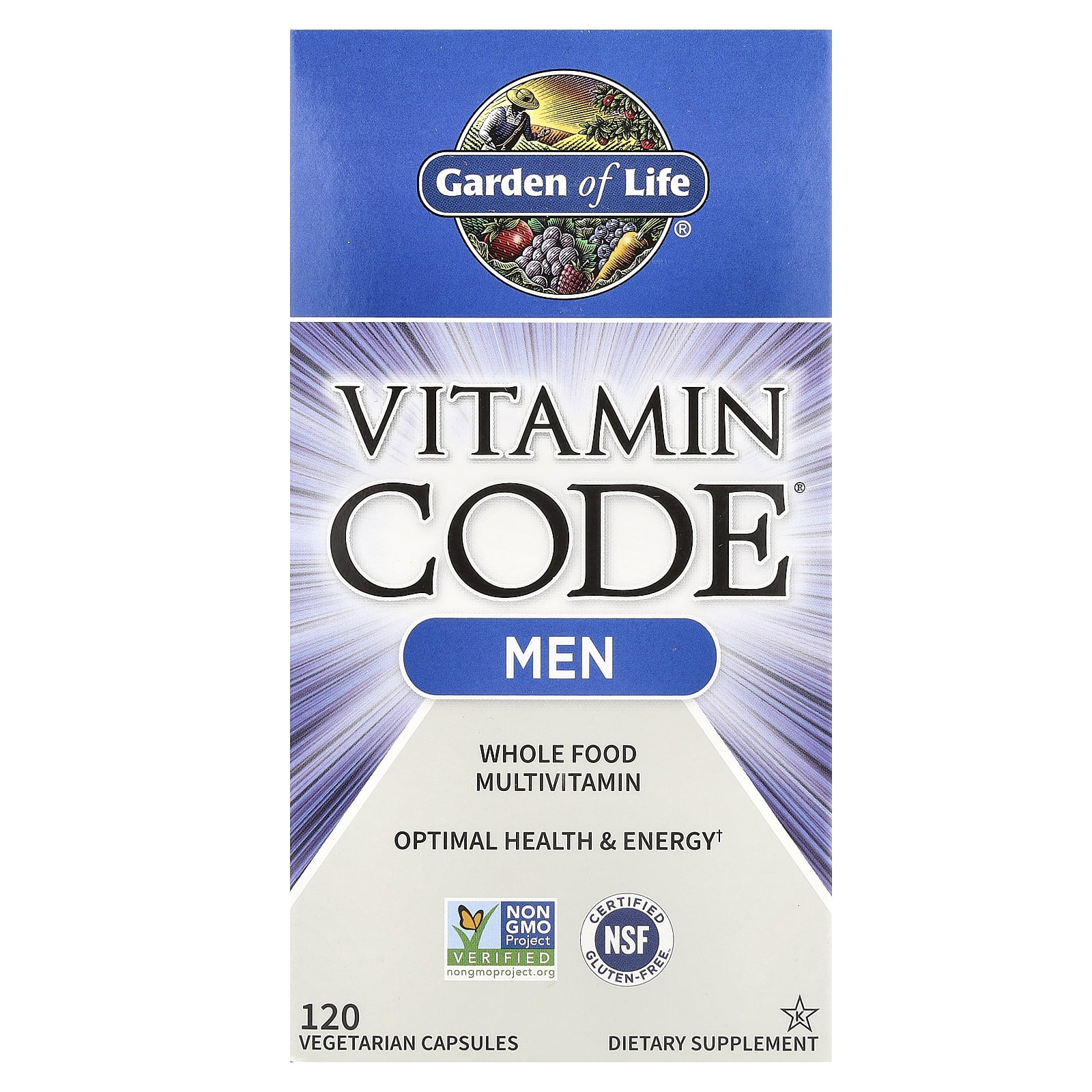 Мультивитамины Garden of Life Vitamin Code® Whole Food for Men, 120 растительных капсул — фото 2
