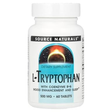 L-триптофан Source Naturals L-Tryptophan with Coenzyme B-6, 60 таблеток