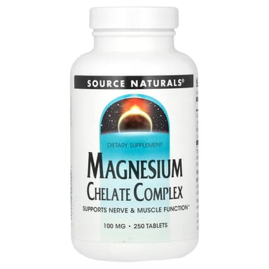 Магний Source Naturals Chelate Complex, 100 мг, 250 таблеток
