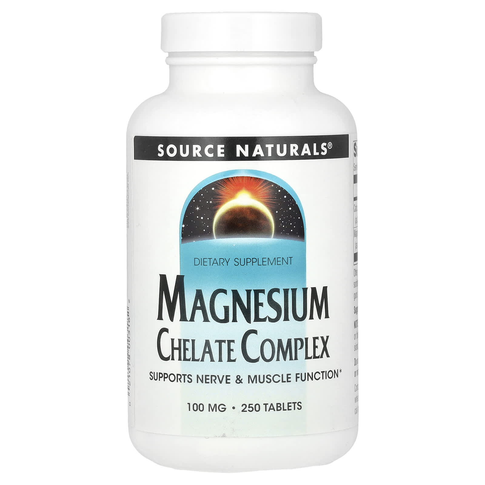 Магний Source Naturals Chelate Complex, 100 мг, 250 таблеток