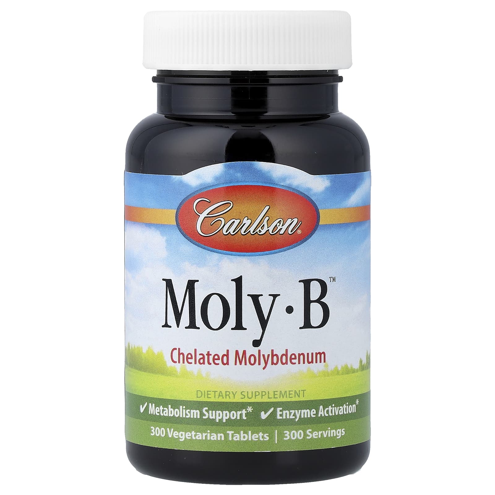 Молибден Carlson Moly-B™ Chelated, 500 мкг, 300 растительных таблеток