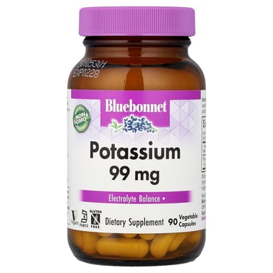 Калий Bluebonnet Nutrition, 99 мг, 90 растительных капсул