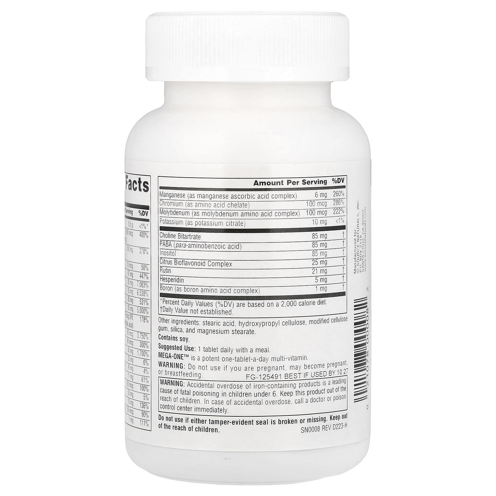 Мультивитаминный комплекс Mega-One Source Naturals Mega-One™, 60 таблеток — фото 2