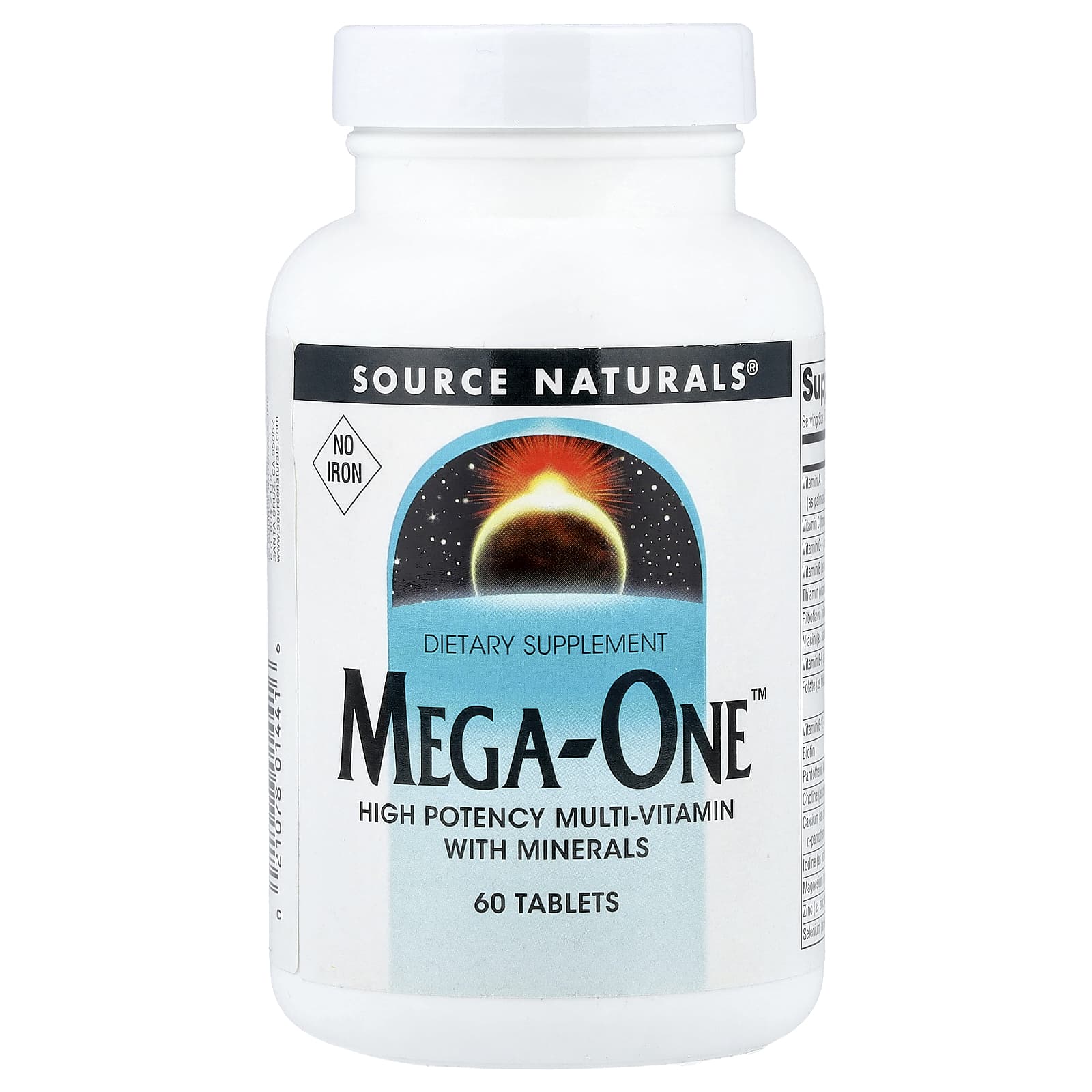Железо Source Naturals Mega-One™ No, 60 таблеток