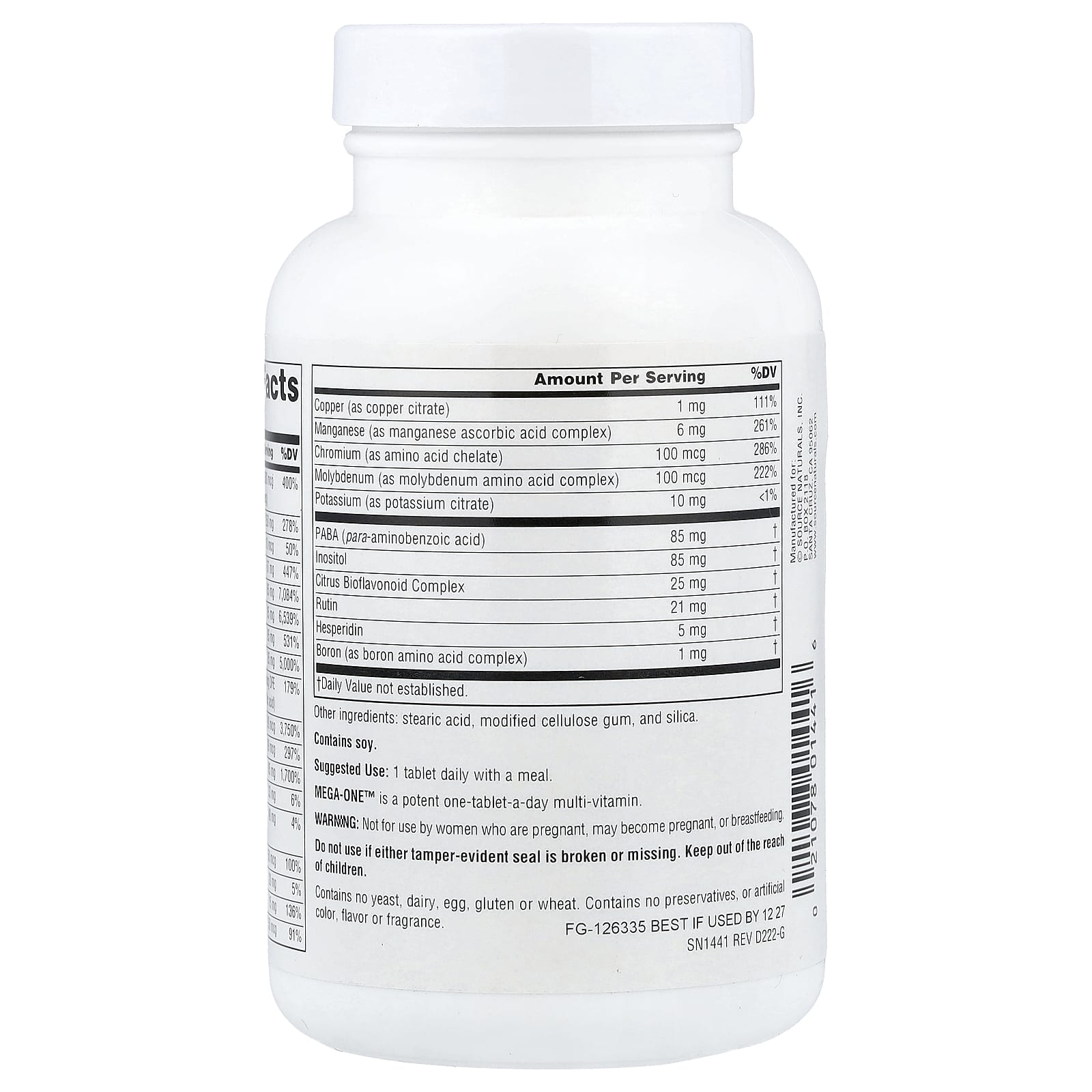 Железо Source Naturals Mega-One™ No, 60 таблеток — фото 2