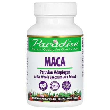 Мака Paradise Herbs, 250 мг, 60 растительных капсул