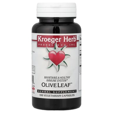 Экстракт листьев оливы Kroeger Herb Co™, 100 растительных капсул