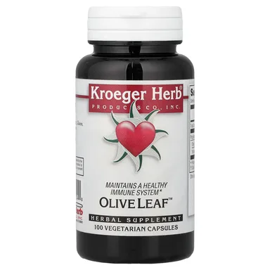 Фото товара: Экстракт листьев оливы Kroeger Herb Co™, 100 растительных капсул