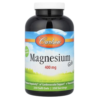 Магний Carlson Gels, 400 мг, 250 мягких капсул