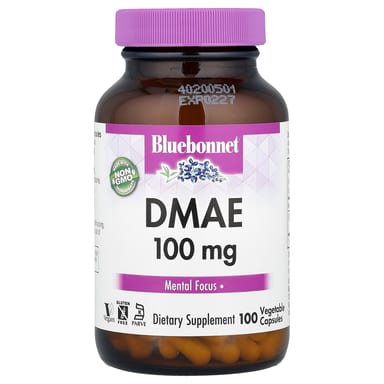 DMAE Bluebonnet Nutrition, 100 мг, 100 растительных капсул