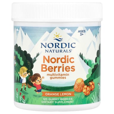 Мультивитамины Nordic Naturals Nordic Berries Gummies Orange Lemon 120 Gummy Berries, для детей от 3 лет, жевательные пастилки