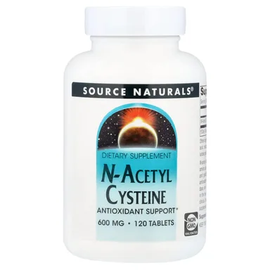 Фото товара: N-ацетилцистеин Source Naturals N-Acetyl Cysteine, 600 мг, 120 таблеток