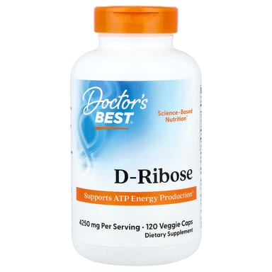 D-рибоза Doctor's Best D-Ribose, 850 мг, 120 растительных капсул