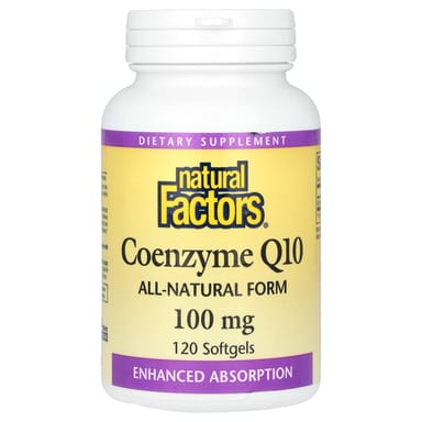 Коэнзим Q10 Natural Factors, 100 мг, 120 мягких капсул
