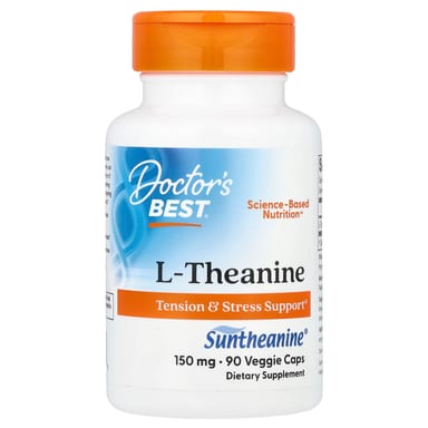 L-теанин Doctor's Best L-Theanine, 150 мг, 90 растительных капсул