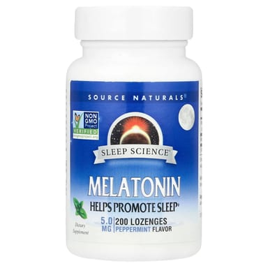 Мелатонин Source Naturals, оттенок Peppermint, 5 мг, 200 пастилок