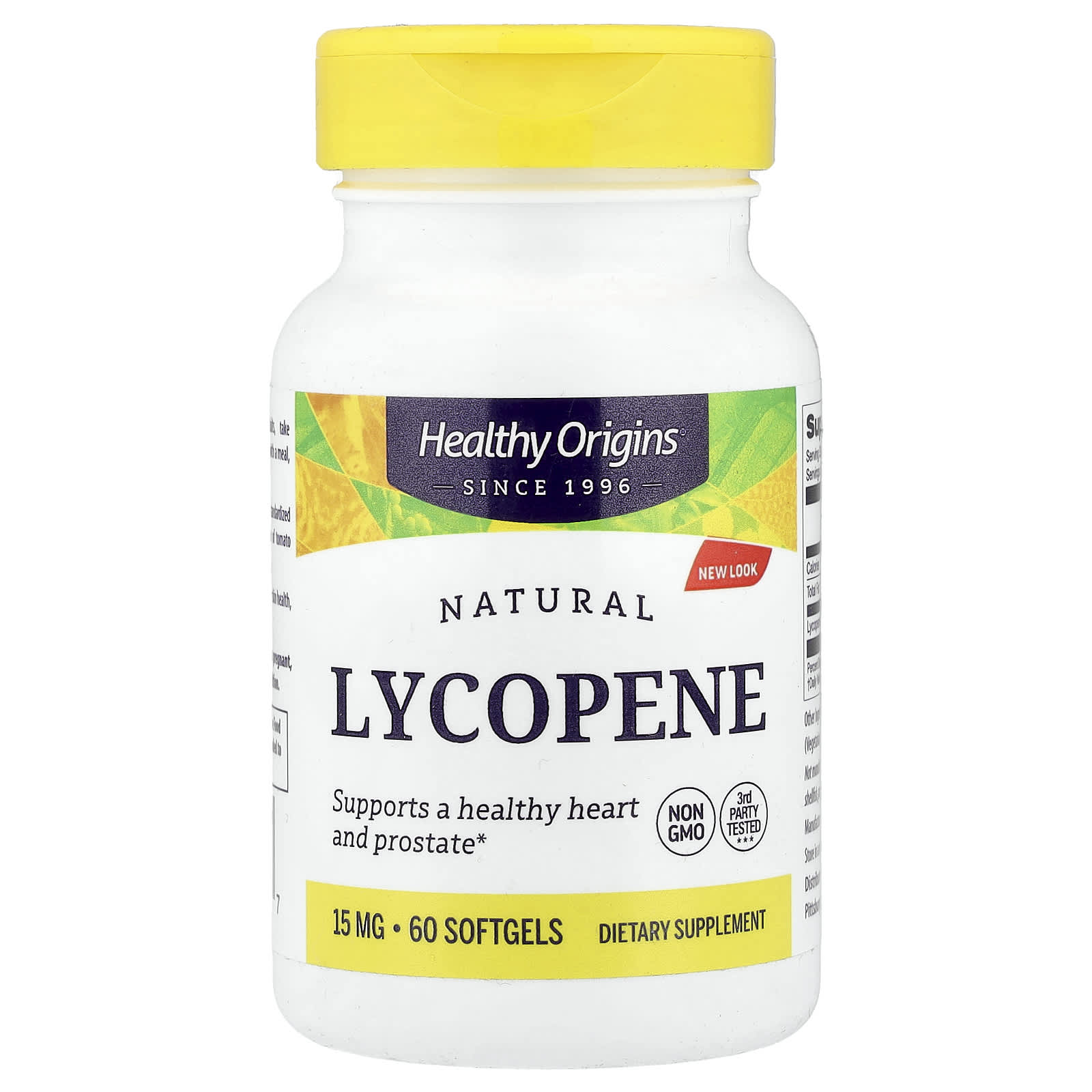 Ликопин Healthy Origins Natural, 15 мг, 60 мягких капсул