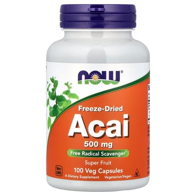 Асаи NOW Foods, 100 вегетарианских капсул (500 мг на капсулу)
