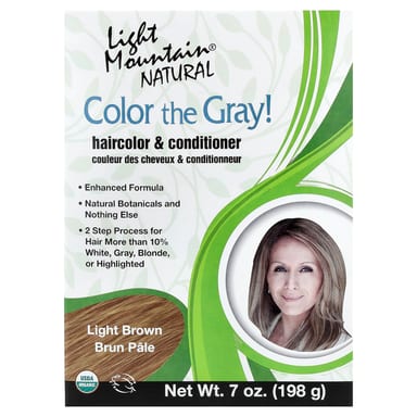 Кондиционер Light Mountain Color the Gray! Natural Hair Color & Light Brown, 198 г