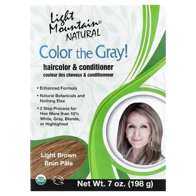 Фото товара: Кондиционер Light Mountain Color the Gray! Natural Hair Color & Light Brown, 198 г