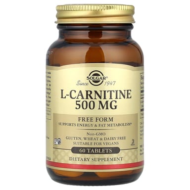 L-карнитин Solgar L-Carnitine Free Form, 500 мг, 60 таблеток