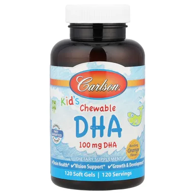 Фото товара: DHA Carlson Chewable Bursting Orange, 120 мягких капсул