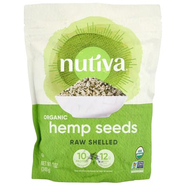 Органические семена конопли Nutiva Raw Shelled, 340 г