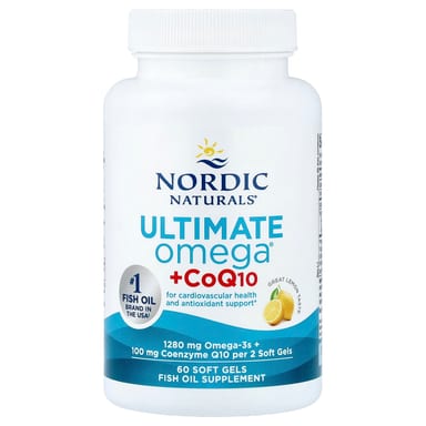 Коэнзим Q10 Nordic Naturals Ultimate Omega®, вкус Lemon, 60 мягких капсул