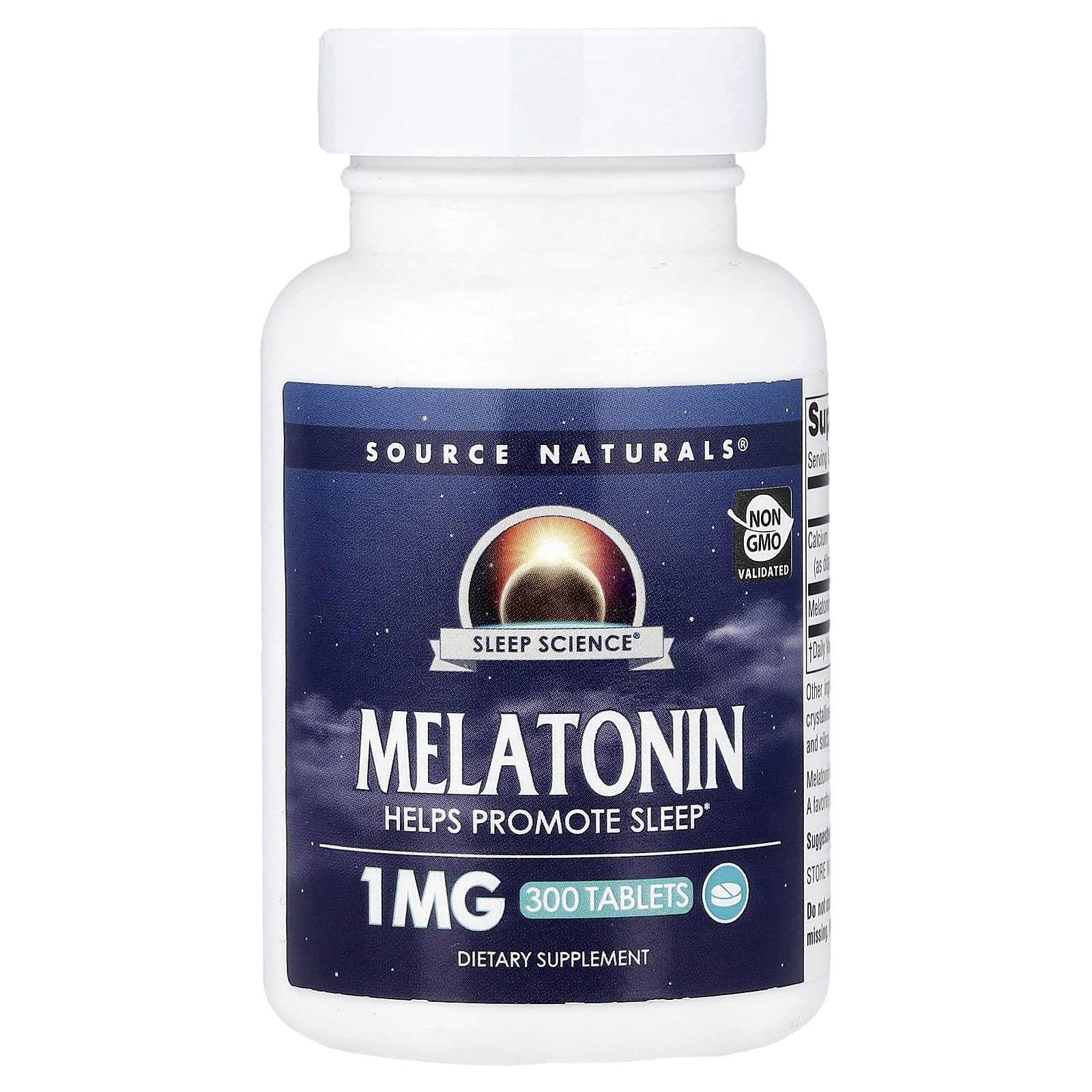 Мелатонин Source Naturals Sleep Science®, 1 мг, 300 таблеток