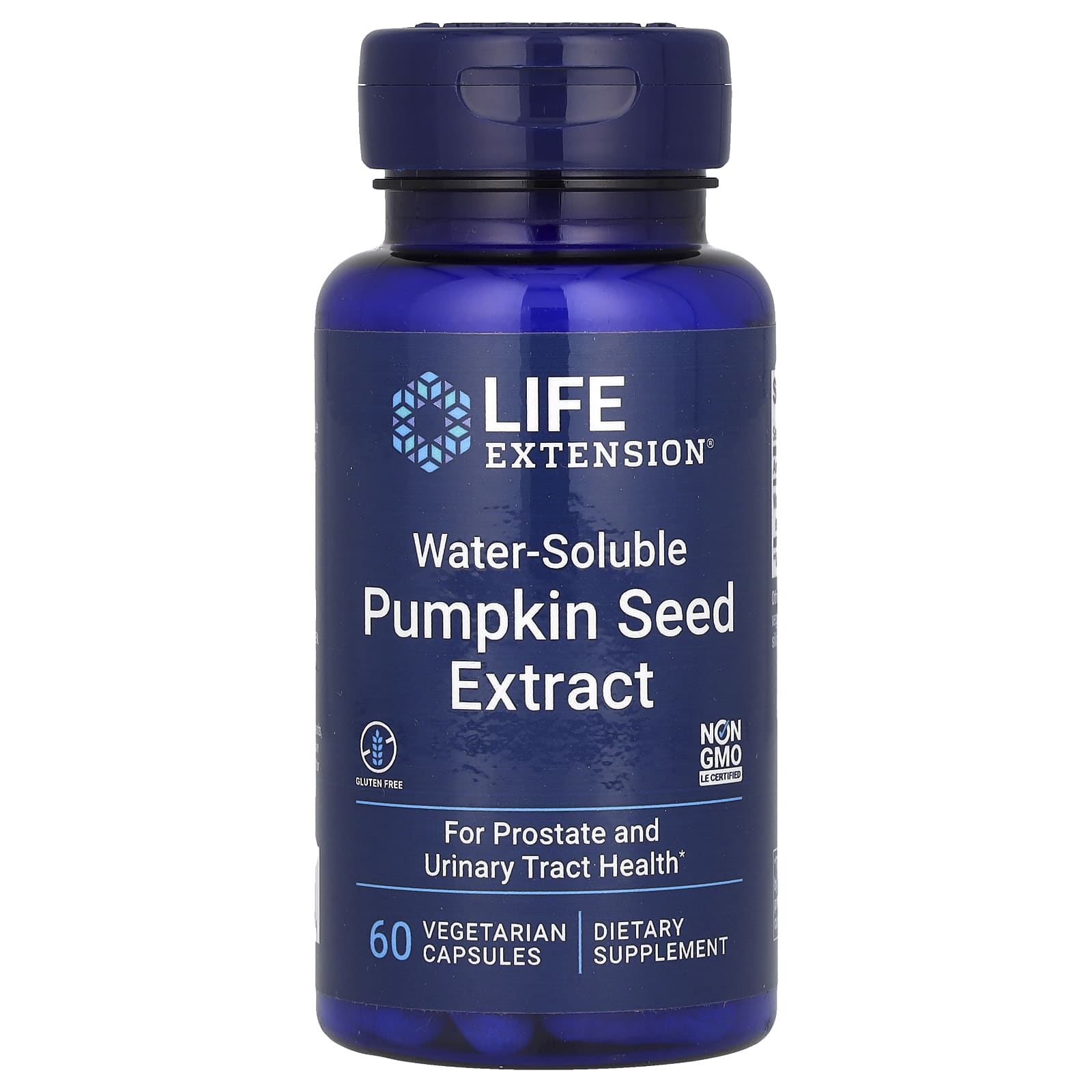 Экстракт семян тыквы Life Extension Water-Soluble, 262 мг, 60 растительных капсул
