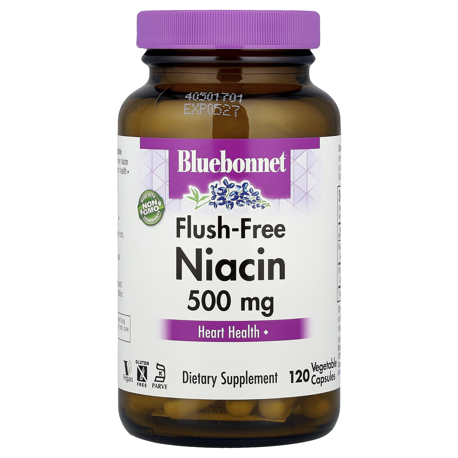 Ниацин Bluebonnet Nutrition, 120 растительных капсул