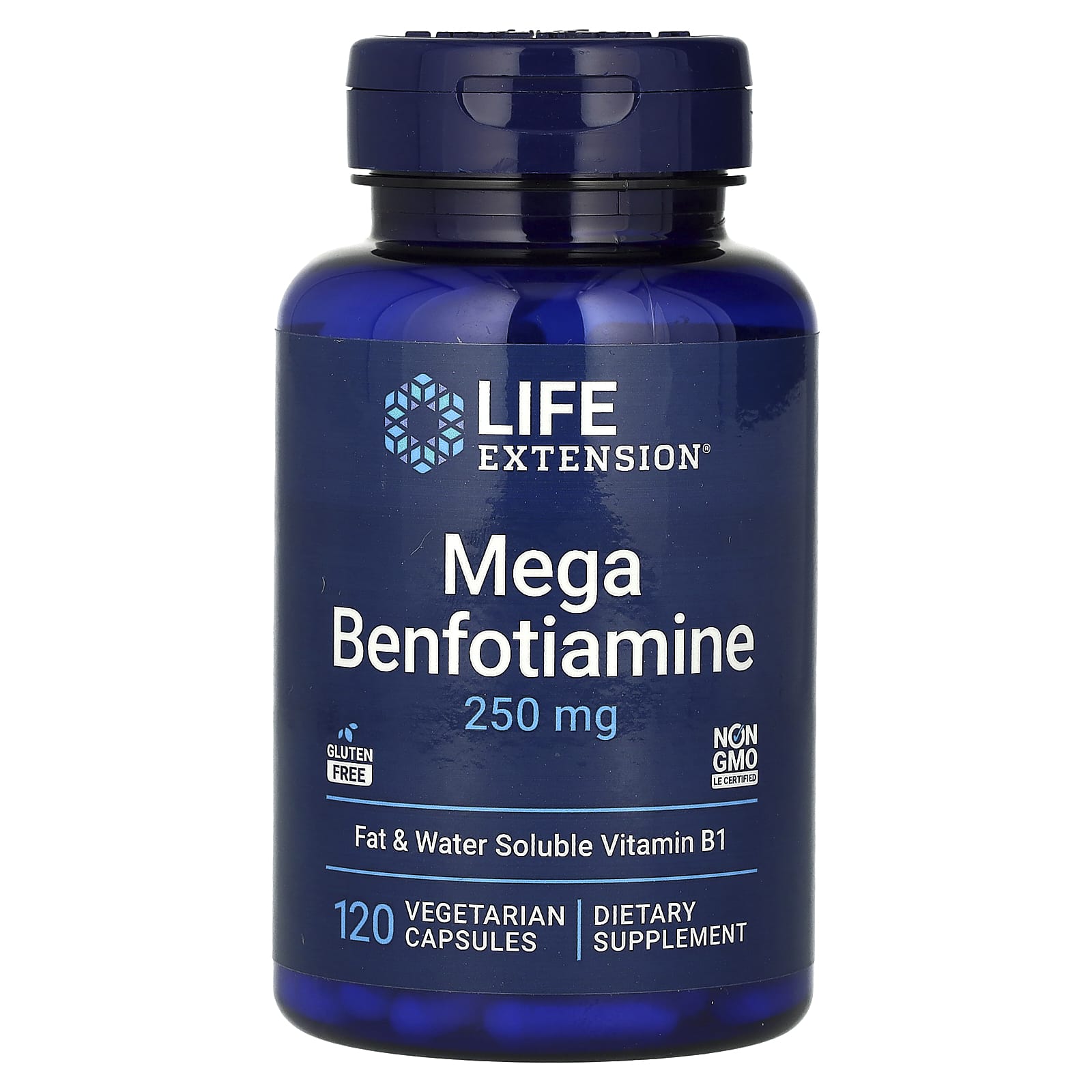 Бенфотиамин Life Extension Mega, 250 мг, 120 растительных капсул