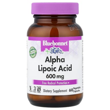 Альфа-липоевая кислота Bluebonnet Nutrition, 600 мг, 60 растительных капсул
