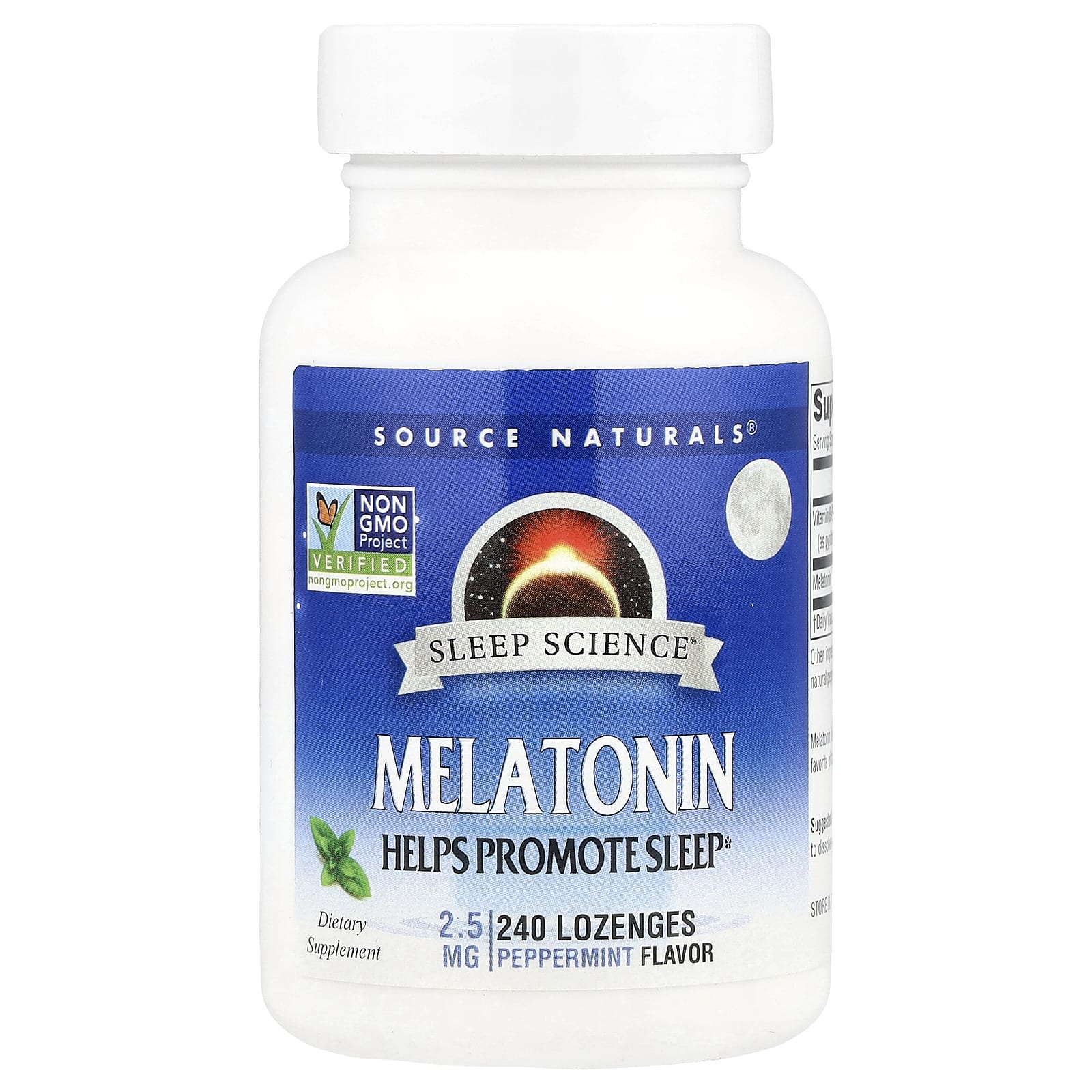 Мелатонин Source Naturals Sleep Science®, оттенок Peppermint, 2.5 мг, 240 пастилок