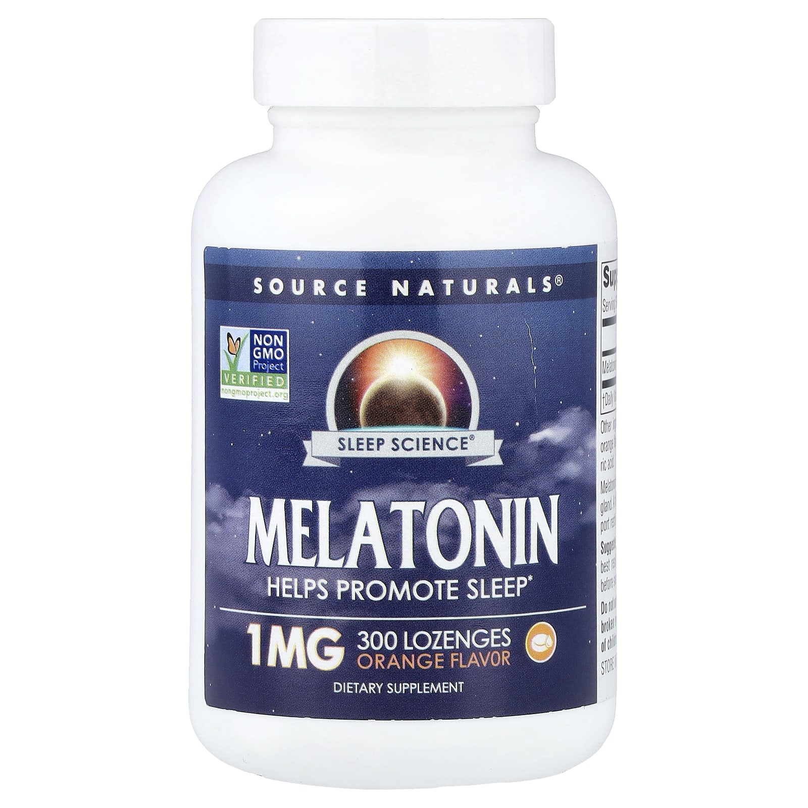Мелатонин Source Naturals Sleep Science®, вкус Orange, 1 мг, 300 пастилок