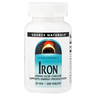 Железо Source Naturals, 25 мг, 250 таблеток