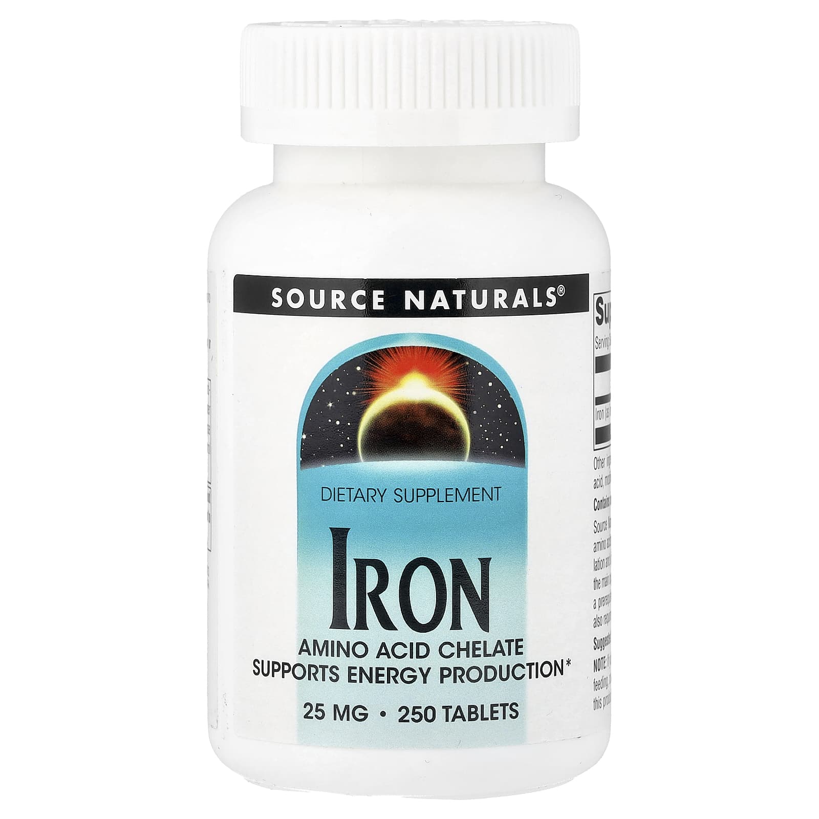 Железо Source Naturals, 25 мг, 250 таблеток